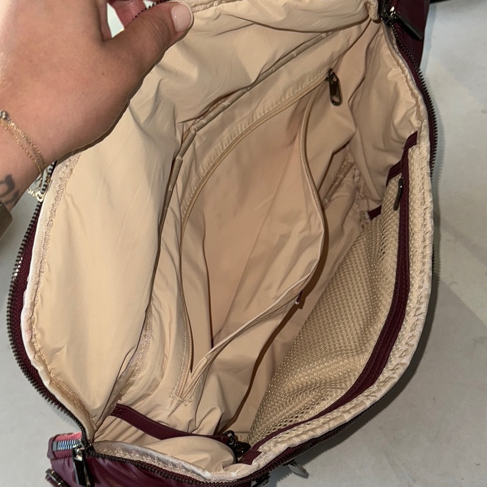 Caraa Maroon Belt Bag with Zippered Pockets - Picture 3 of 12
